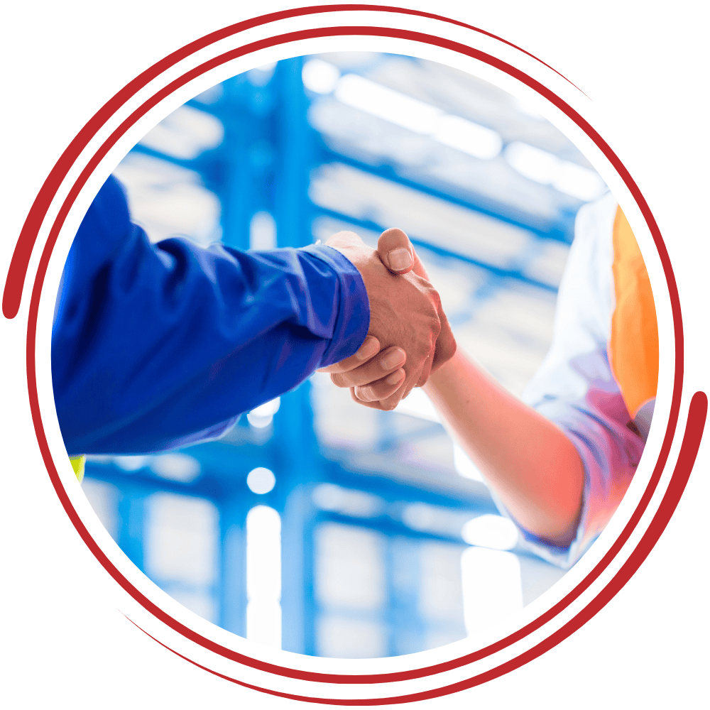 Professional handshake symbolising safety and trust in workplace solutions.